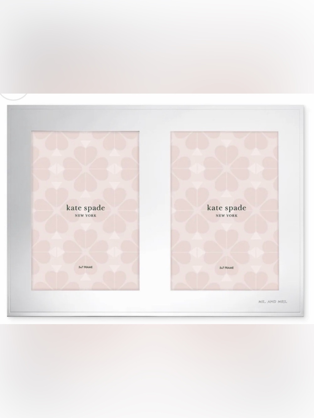 Kate Spade “Mr. And Mrs.” Double Invitation Frame